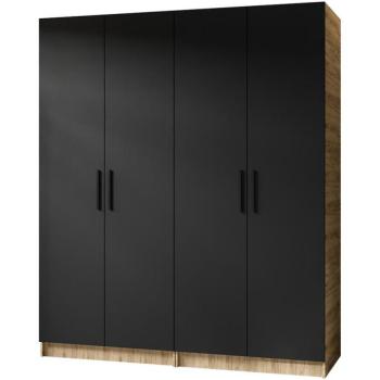 Szekrény X2 Gold 2d Tölgy Craft Aranysárga/Fekete kép