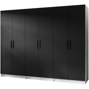 Szekrény X3 Gold 2d Fehér/Fekete kép