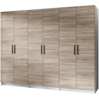 Szekrény X3 Gold 2d Fehér/Tölgy Sonoma kép