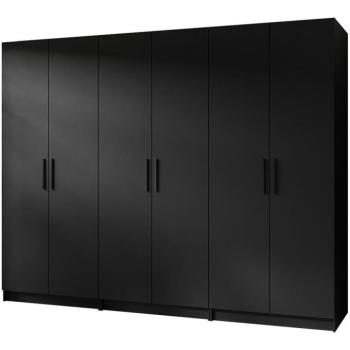 Szekrény X3 Gold 2d Fekete/Fekete kép