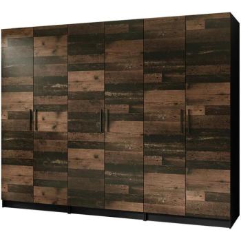 Szekrény X3 Gold 2d Fekete/Old Style kép