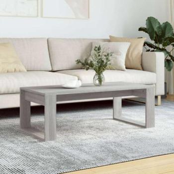 Szürke sonoma szerelt fa dohányzóasztal 102x50x35 cm kép