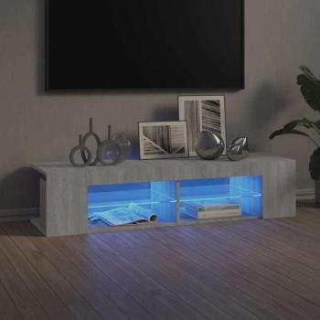 Szürke sonoma színű TV-szekrény LED-lámpákkal 135 x 39 x 30 cm kép