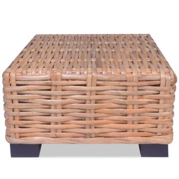 Természetes rattan dohányzóasztal 45 x 45 x 30 cm kép