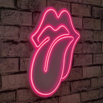 The Rolling Stones - Pink Dekoratív műanyag LED világítás 36x2x41 Rózsaszín kép