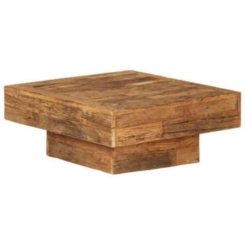 Tömör újrahasznosított fa dohányzóasztal 70 x 70 x 30 cm kép