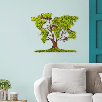 Tree 2 Fa fali dekoráció 71x59 Zöld-Barna kép