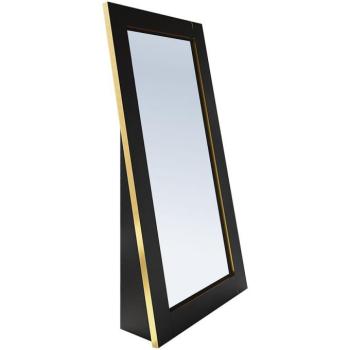 Tükör Vemo Álló Függőleges Fekete + Arany Furnér kép