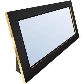 Tükör Vemo Álló Vízszintes Fekete + Arany Furnér kép