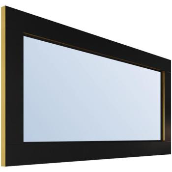 Tükör Vemo Függő Vízszintes Fekete + Arany Furnér kép