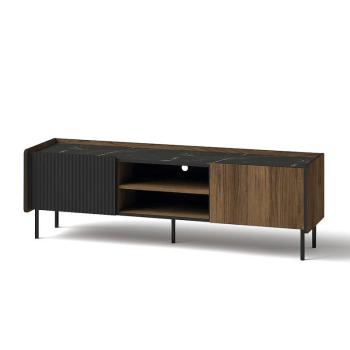 TV szekrény Prestigo P7 2d War Walnut/San Seb/Black Matt kép