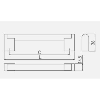 UZ-336 fogantyú 320 mm, inox kép