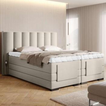 Veros 140x200 boxspring ágy matraccal bézs kép