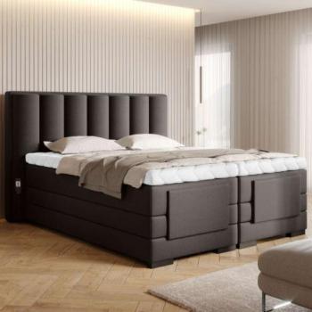 Veros 140x200 boxspring ágy matraccal sötétbarna kép