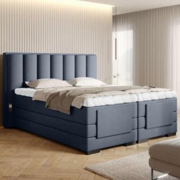 Veros 140x200 boxspring ágy matraccal sötétkék kép