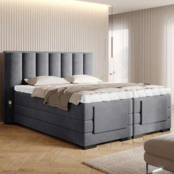 Veros 160x200 boxspring ágy matraccal sötétszürke kép