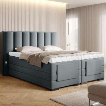 Veros 180x200 boxspring ágy matraccal szürke kép