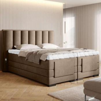 Veros 180x200 boxspring ágy matraccal világos barna kép