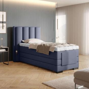 Veros 90x200 boxspring ágy matraccal sötétkék kép