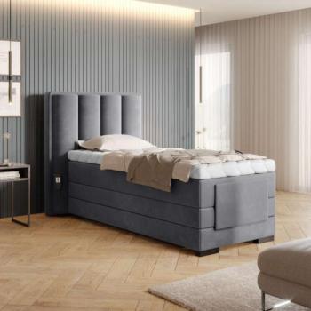 Veros 90x200 boxspring ágy matraccal sötétszürke kép