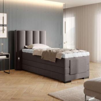 Veros 90x200 boxspring ágy matraccal szürke kép