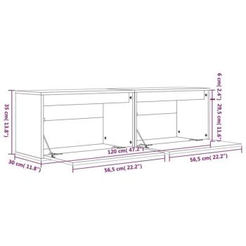 vidaXL 2 darab fekete tömör fenyőfa faliszekrény 60 x 30 x 35 cm kép