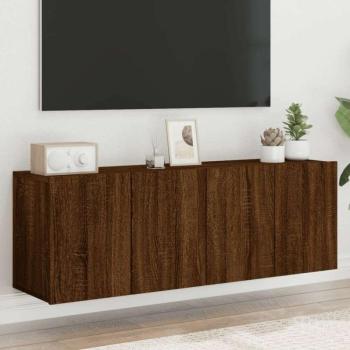 vidaXL 2 db barna tölgyszínű falra szerelhető TV-szekrény 60x30x41 cm kép