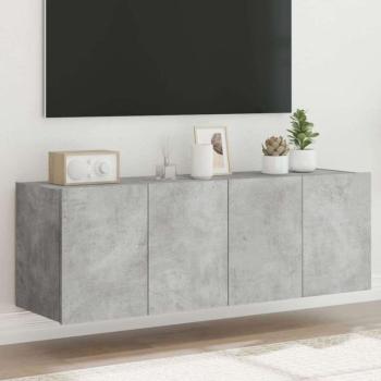 vidaXL 2 db betonszürke fali TV-szekrény LED-del 60x35x41 cm kép