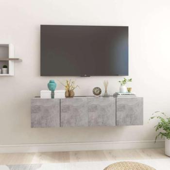 vidaXL 2 db betonszürke függő TV-szekrény 60 x 30 x 30 cm kép