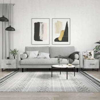 vidaXL 2 db betonszürke szerelt fa dohányzóasztal 50 x 50 x 40 cm kép