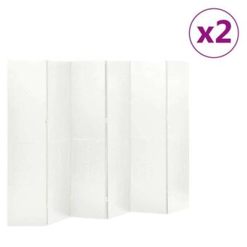 vidaXL 2 db fehér acél 6-paneles térelválasztó 240 x 180 cm kép