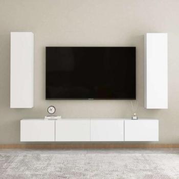 vidaXL 2 db fehér forgácslap TV-szekrény 30,5 x 30 x 110 cm kép