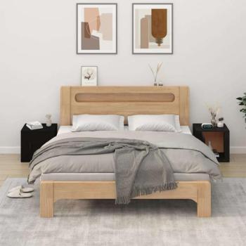 vidaXL 2 db fekete éjjeliszekrény 50 x 39 x 47 cm kép