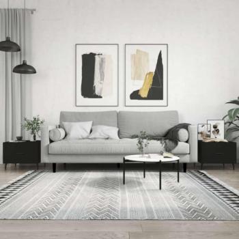 vidaXL 2 db fekete szerelt fa dohányzóasztal 50 x 50 x 40 cm kép