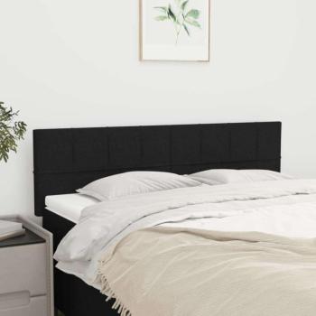vidaXL 2 db fekete szövet fejtámla 72 x 5 x 78/88 cm kép