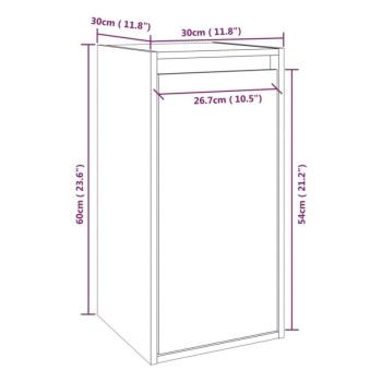 vidaXL 2 db fekete tömör fenyőfa faliszekrény 30 x 30 x 60 cm kép