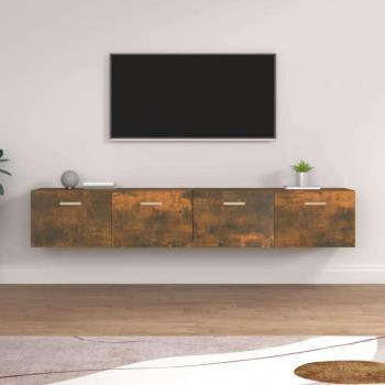 vidaXL 2 db füstös tölgyszínű szerelt fa faliszekrény 100x36,5x35 cm kép