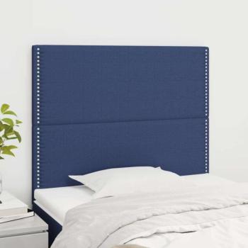 vidaXL 2 db kék szövet fejtámla 80 x 5 x 78/88 cm kép