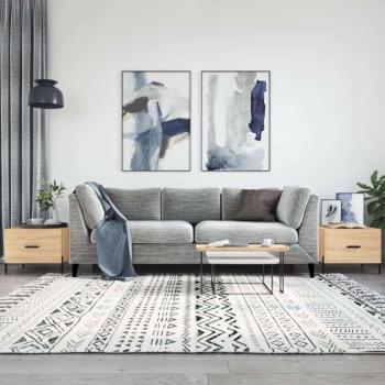 vidaXL 2 db sonoma tölgy szerelt fa dohányzóasztal 50 x 50 x 40 cm kép