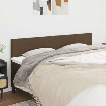 vidaXL 2 db sötétbarna szövet fejtámla 80 x 5 x 78/88 cm kép