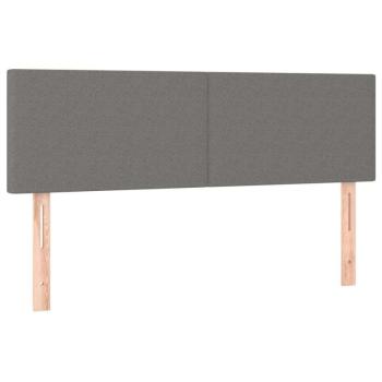 vidaXL 2 db sötétszürke szövet fejtámla 72 x 5 x 78/88 cm kép