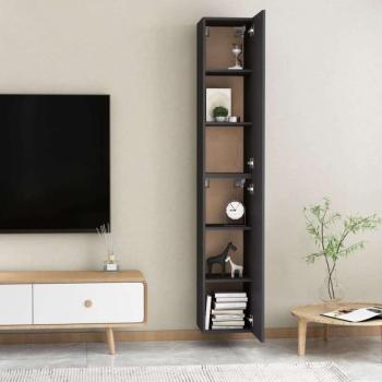 vidaXL 2 db szürke forgácslap TV-szekrény 30,5 x 30 x 90 cm kép