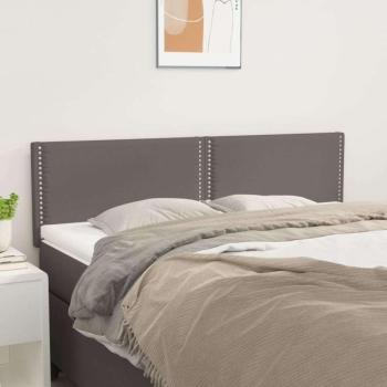 vidaXL 2 db szürke műbőr fejtámla 72 x 5 x 78/88 cm kép