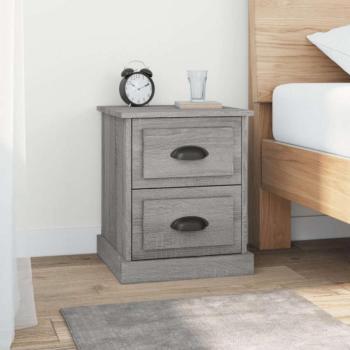 vidaXL 2 db szürke sonoma színű fa éjjeliszekrény 39 x 39 x 47,5 cm kép