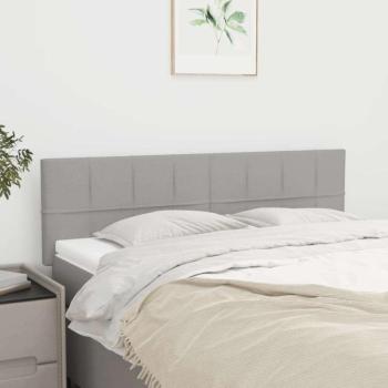 vidaXL 2 db világosszürke szövet fejtámla 72 x 5 x 78/88 cm kép