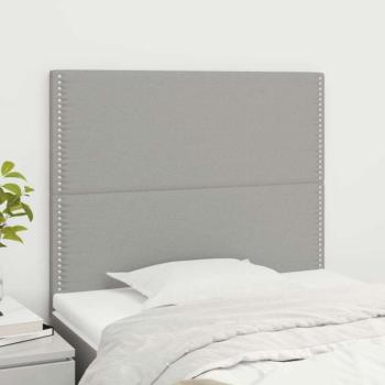 vidaXL 2 db világosszürke szövet fejtámla 80 x 5 x 78/88 cm kép