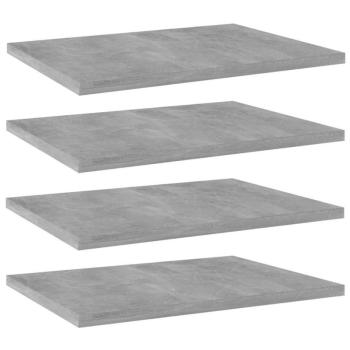 vidaXL 4 db betonszürke forgácslap könyvespolc 40 x 30 x 1,5 cm kép