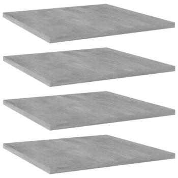 vidaXL 4 db betonszürke forgácslap könyvespolc 40 x 40 x 1,5 cm kép