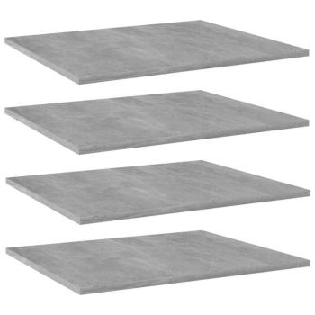 vidaXL 4 db betonszürke forgácslap könyvespolc 60 x 50 x 1,5 cm kép