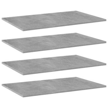 vidaXL 4 db betonszürke forgácslap könyvespolc lap 80 x 50 x 1,5 cm kép